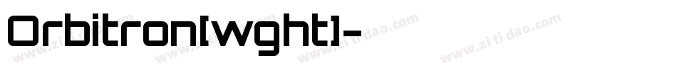 Orbitron[wght]字体转换